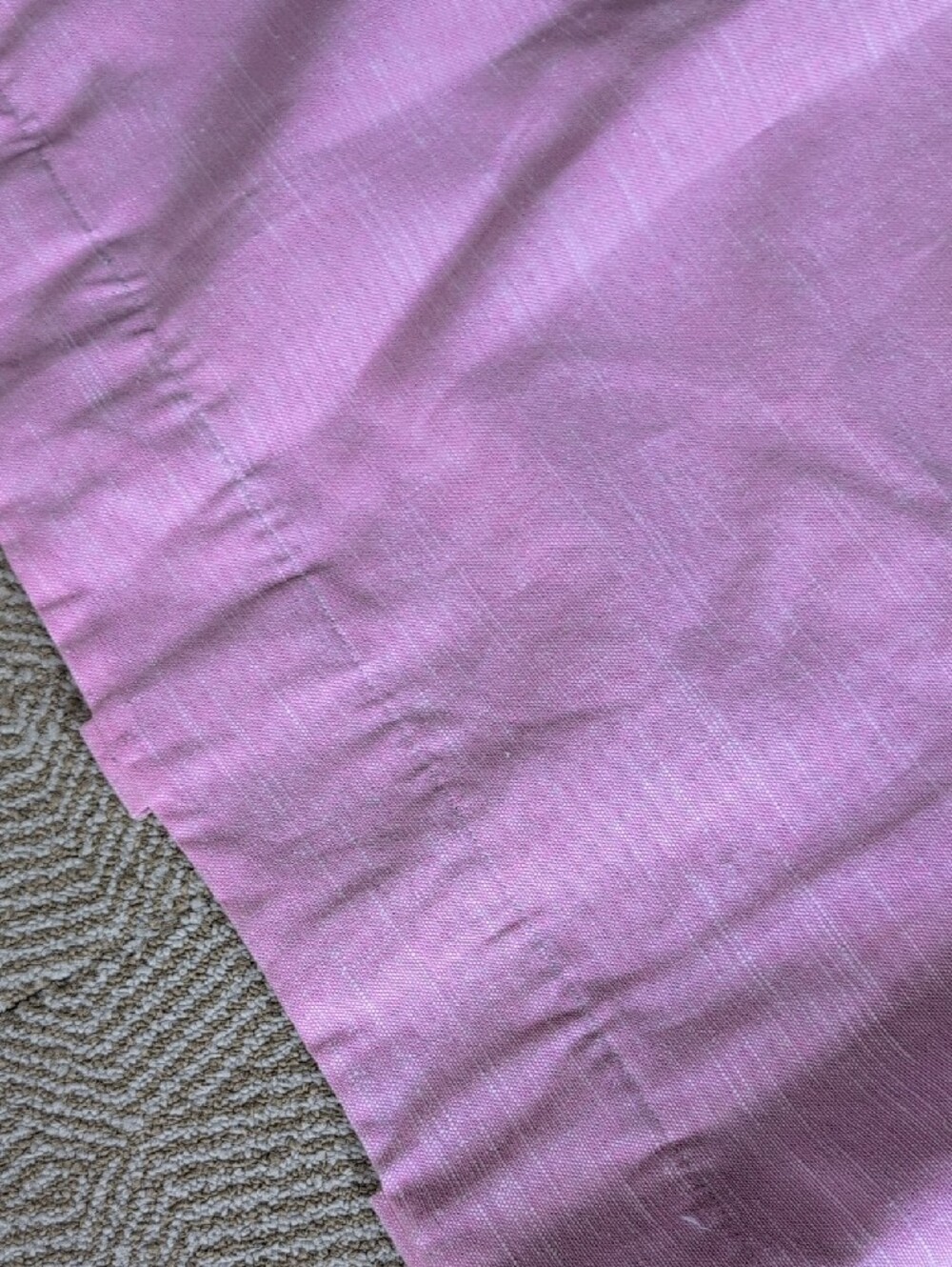 Pottery Barn Kids Evelyn Pink Linen Blend Blackout Curtains Panel Pair 44" x 84" - Picture 9 of 14